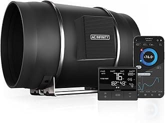 AC Infinity CLOUDLINE PRO T10, Quiet 250mm Inline Duct Fan with Temperature Humidity VPD Controller WiFi Integrated App Control Ventilation Exhaust Fan for Heating Cooling Grow Tent Hydroponic 10-Inch