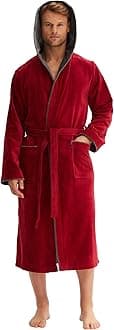 MorgensternDressing Gown Men 100% Cotton Hood Luxury Velvet Terry BathrobeOEKO-TEX STANDARD 100