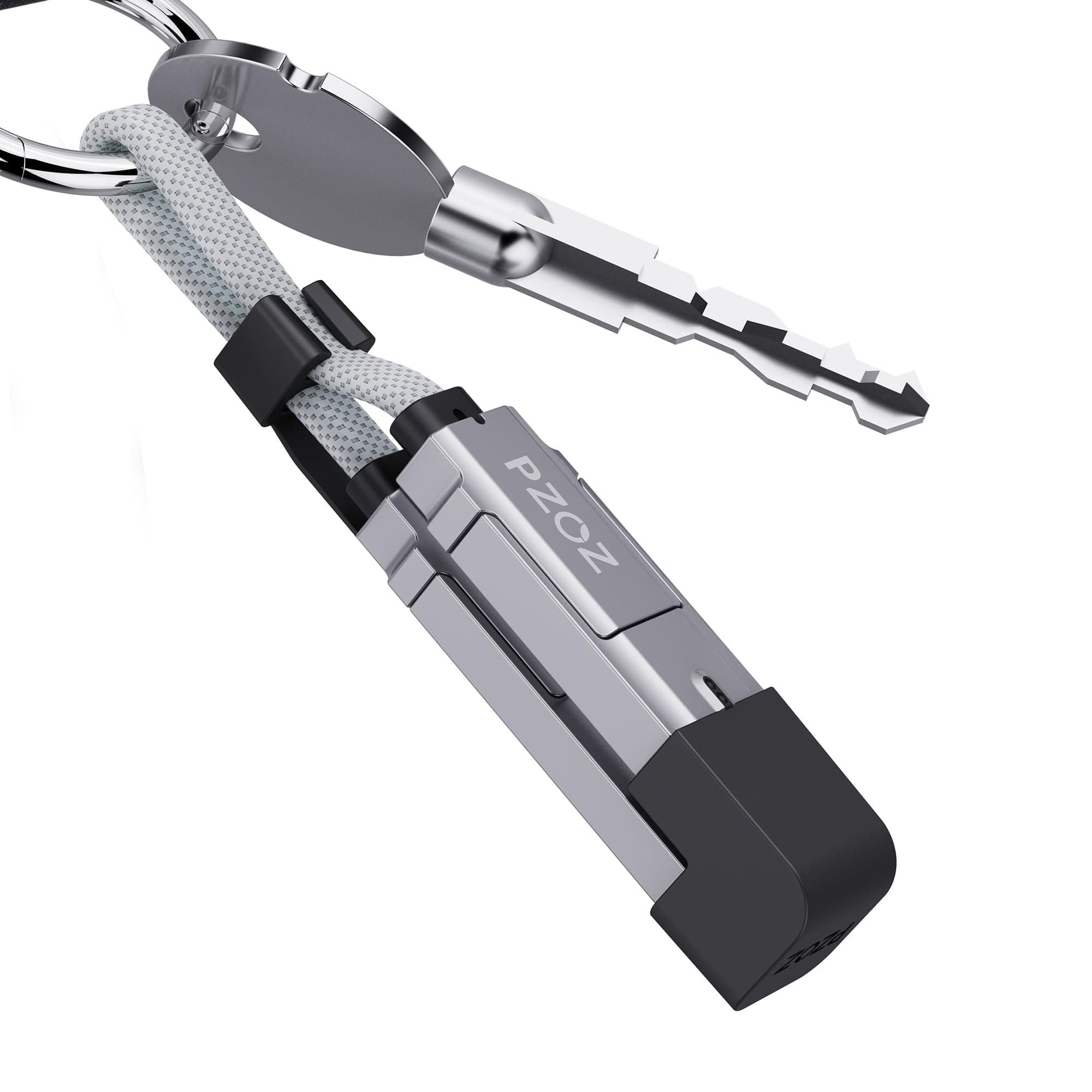 PZOZ Keychain Charger Chubby Cable LED Display 140W USB Cable,Portable USB C to Lightning/Type-c to USB C/USB A to Lightning/USB A to USB C Fast Charging for iPhone 12/13/14/15/16/17 iPad MacBook