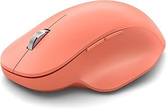 Bluetooth Ergonomic Mouse, Peach - All-Day Comfort with Soft Thumb Rest, Connect Up to 3 Devices, 3 Programmable Buttons, PC & Mac Compatible