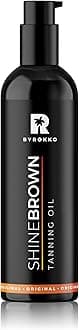BYROKKO Shine Brown Tanning Oil 5.07 Fl Oz, XXL Tan Accelerator for Outdoor Sun or Indoor Tanning Bed Lotion, Fast Bronzer with Premium Natural Ingredients for Deep, Long-Lasting Glow