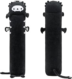 Mewaii 36in Long Skeleton Axolotl Plush Pillows Stuffed Animals Squishy Pillows - Plushie Cute Sleeping Hugging Plush Pillow Soft Toys for Kids(Black)