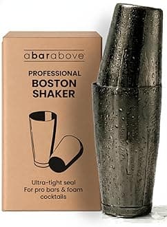 A Bar Above Professional Boston Shakers Set 18 oz Weighted and Unweighted Stainless Steel Cocktail Shaker Set for Bartenders, Premium 304 Steel Bar Shaker, Essential Bartending Tools for Mixing Drinks