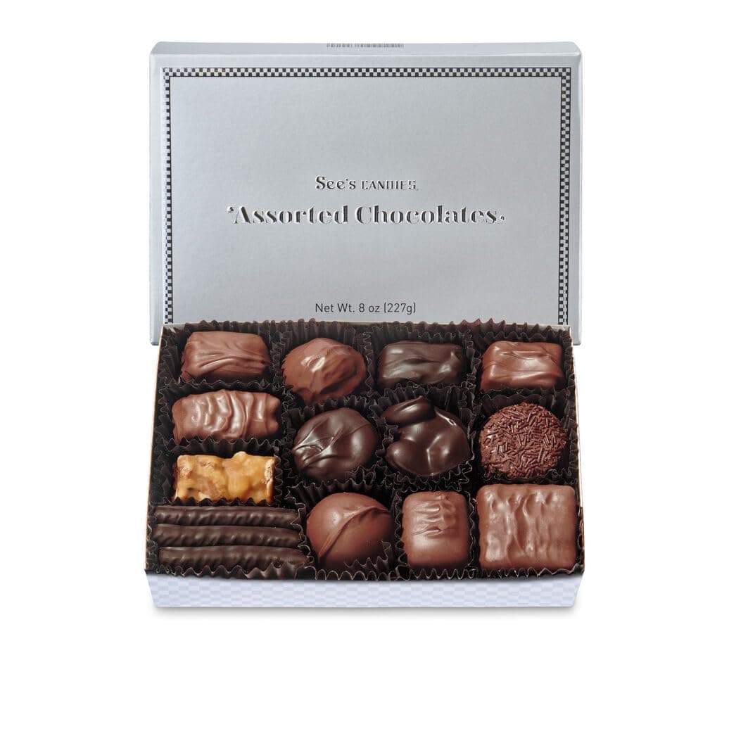 8 oz Silver Assorted Chocolate Box