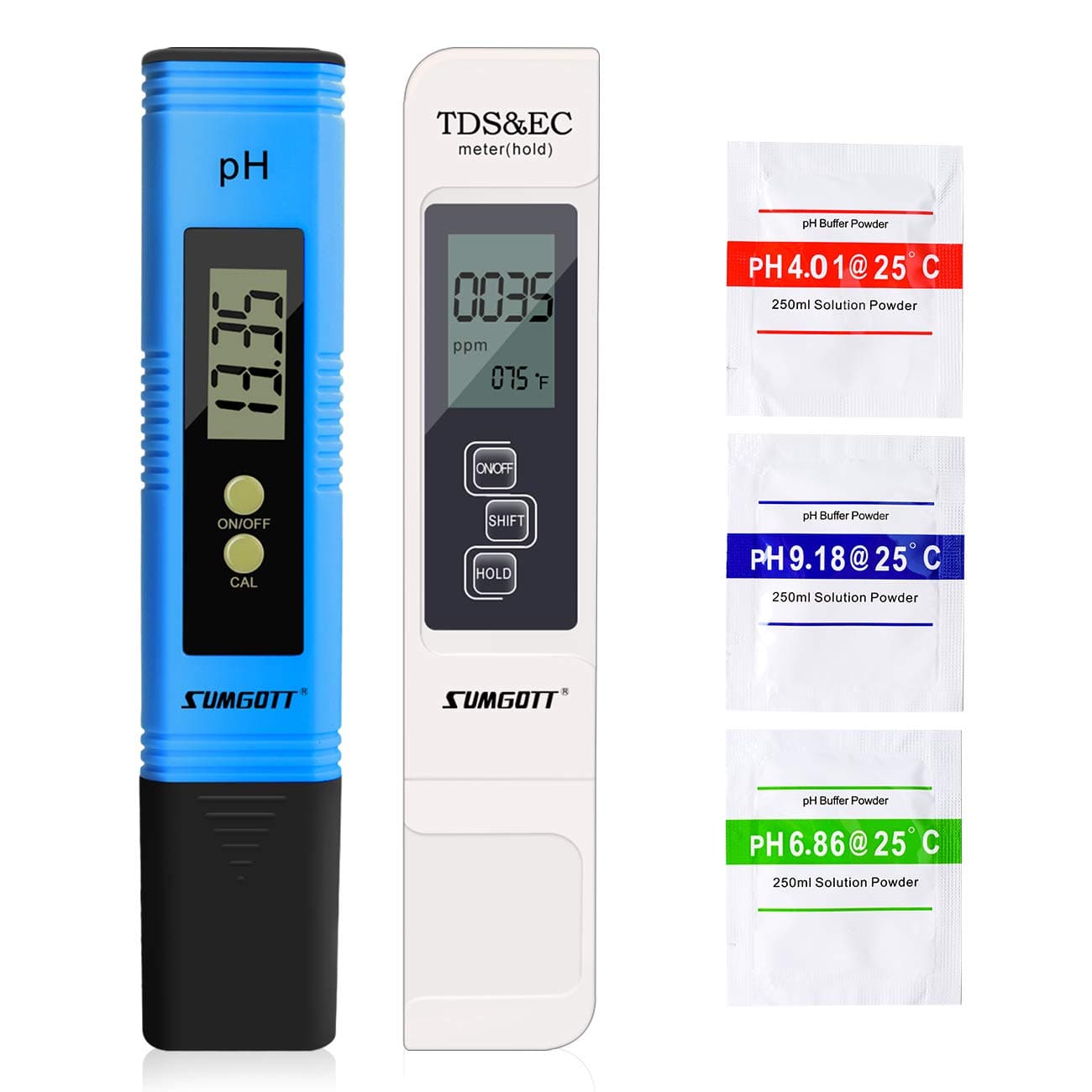 PH Meter, TDS Meter Digital EC&Temperature Test Meter 4 in 1 Set for Indoor, Pool and Aquarium Swimming