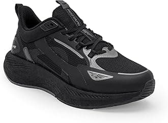 Red Tape Athleisure Sports Shoes for Men | Soft Cushioned Insole, Slip-Resistance, Dynamic Feet Support, Arch Support, Superior Bounce, Enhanced Comfort & Impact Mitigation Black