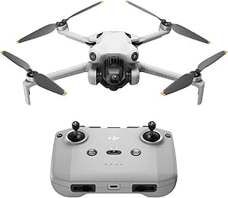 DJIMini 4 Pro (DJI RC-N2), Folding Mini-Drone with 4K HDR Video Camera for Adults, Under 0.549 lbs/249 g, 34 Mins Flight Time, 20 km Max Video Transmission Distance, Omnidirectional Vision Sensing