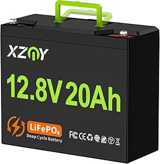 12V 20Ah Lithium Battery, 4000+ Cycles 12V LiFePO4 Battery Built-in 20A BMS, Rechargeable 12 volt 20Ah Lithium Battery Perfect for Fish Finder, Scooter, Solar System, Camping