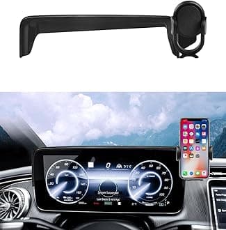 Autorder Car Phone Holder for 2023 2024 2025 Mercedes Benz EQE Accessories Phone Mount Screen Cell Phone Automobile Cradles Hands-Free 360 Degree Rotation