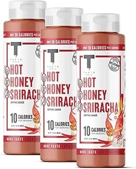 Grilling, Dipping Sauce and Marinade, Great Tasting, Low-Calorie Sauces, Keto Friendly, No Oils (3 Pack, Hot Honey Sriracha)
