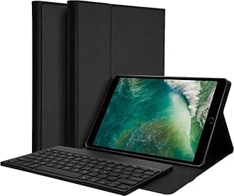 Wireless Keyboard Case with Arabic and English Layout, Rechargeable Bluetooth, Slim Stand Cover,Keyboard Case For (iPad Air 9.7-inch 1st 2nd (2013 2014))
