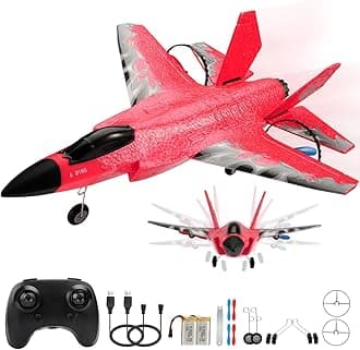 F-35 RC Plane, 2.4GHZ RC Airplane Ready to Fly Remote Control Airplane W/ 2 Batteries & 6-axis Gyro Stabilizer RTF Hobby Sport Toy RC Glider for Beginners Kids Boys Girls Adults