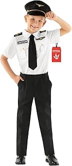 Morph Kids Pilot Costume, Pilot Costume for Kids, Plane Costumes, Career Costume Boys, Airplane Outfit, Book Day Dress