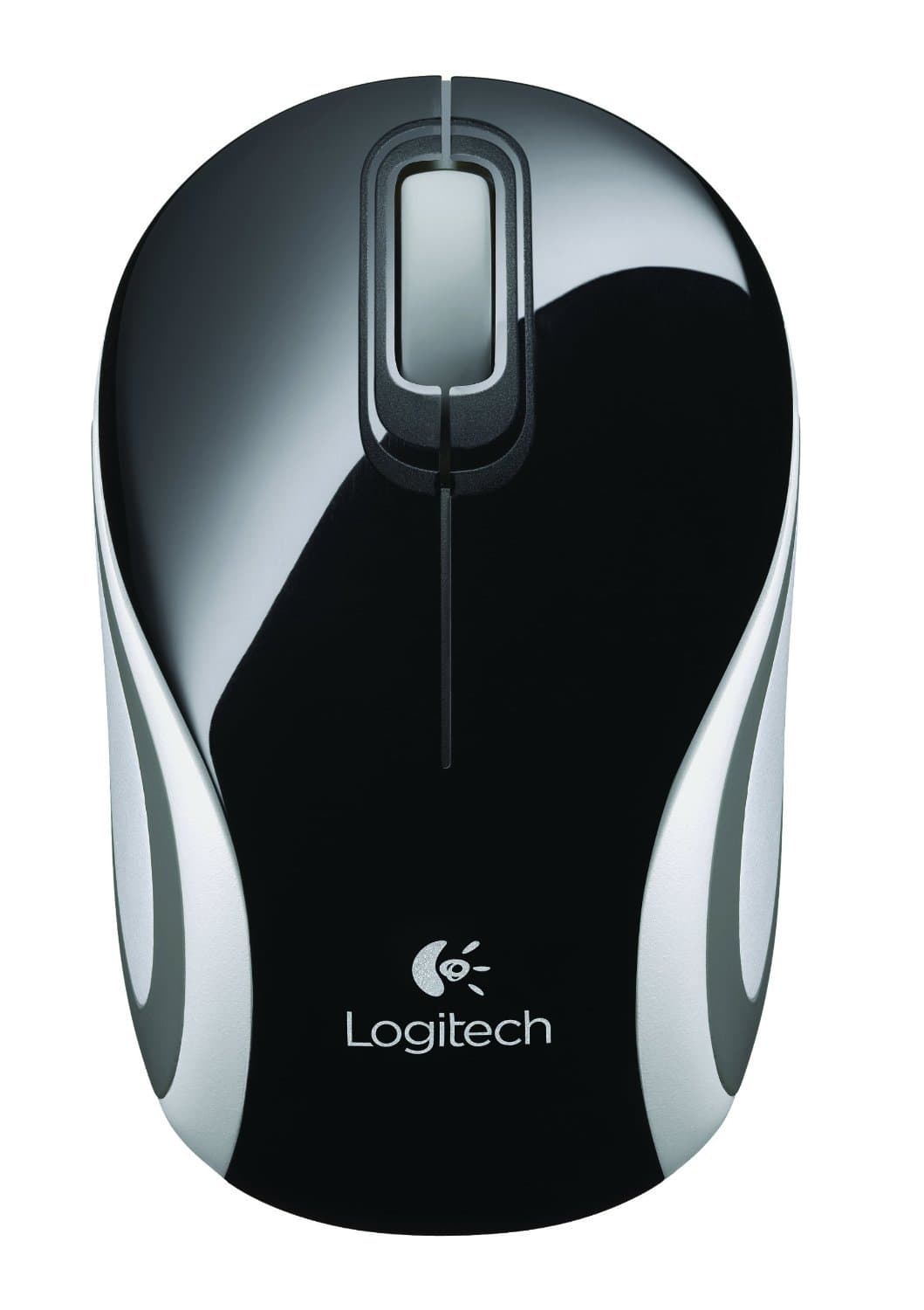 Logitech M187 Ultra Portable Wireless Mouse, 2.4 GHz with USB Receiver, 1000 DPI Optical Tracking, 3-Buttons, PC / Mac / Laptop - Black, (910-002731)