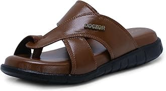 Men's Memory Foam Cushion Footbed Sandals/Chappal for Adults with Adjustable Strap| Diabetic & Orthopedic|LightWeight Comfortable Stylish & Anti-Skid| Dr.Slippers & FlipFlops Gents A-02