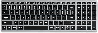 Satechi Slim X2 Bluetooth Wireless Keyboard, US QWERTY Layout, Backlit Numeric Keypad, Multi-Device for MacBook Air & Pro M5 M4, Mac Mini, iPad Air & Pro, iMac and more – Space Grey
