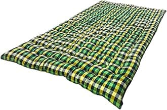 Soft Cotton Foldable Light Weight Filled Single Firm Mattress| Gadda (Multicoloured, 1 Sleeping Capacity, 3 x 6 ft or 72 x 36 Inches)