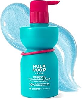 Hula Hoop HydraLock Body Wash by Foxtale | 24Hrs Hydration | Hyaluronic Acid + Cica Extract + Menthol | Cleanses, Hydrates, & Repairs Skin | 6+ hours Odor Protection + Fresh Aqua Scent | 250ml
