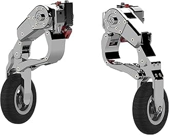 GLK | Motorcycle Landing Gear | for Harley Ultra Classic (2009~) | Titanium Chrome | Auto Extend and Retract Safety Wheels