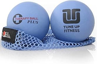 Tune Up Fitness Yoga Tune Up Therapy Ball Plus Set (Pack of 2) - Deep Tissue Trigger Point Massage Balls - Pain Relief for Feet, Neck, and Hands - with Mesh Tote