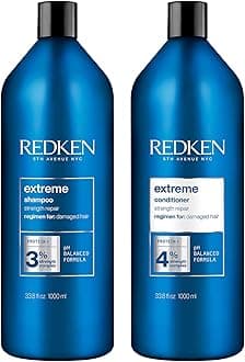 Extreme Shampoo & Conditioner Set For Damaged Hair - Strengthens Hair and Repairs Breakage, Infused With Proteins, 10.1 Fl Oz (Pack of 2)