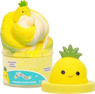 Original Squishmallows Maui Premium Cloud Slime - Limited Release, Pineapple Scent, 8 oz. Jar