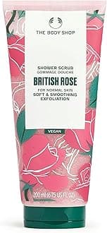 British Rose Shower Scrub - Soft & Smooth Exfoliation For Normal Skin - Vegan - 6.75 Fl Oz