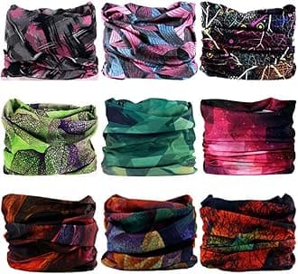 VANCROWN Headband Neck Gaiter Head Wrap Headwear Face Mask Magic Scarf Bandana for Men and Women