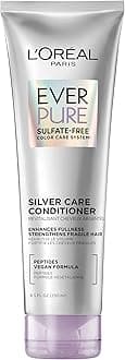 L'Oreal Paris All Unscented Loreal Paris Everpure Silver Care Sulfate Free Conditioner,Brightening And Nourishing Hair Care For Gray And Silver Hair,Vegan Formula With Peptides,250Ml,250 Millilitre