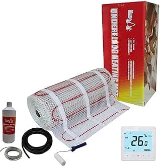Electric Underfloor Heating kit 150w - 5.0m2 - White WiFi Thermostat