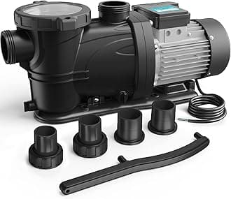 In/Above Ground Pool Pump, Self Primming High Flow (Single Speed, 2HP, 8120 GPH, 220V)