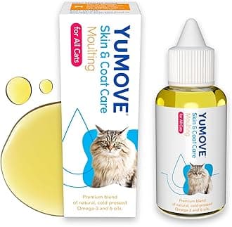 Skin & Coat Care Moulting Supplement for all Cats, Coat and Skin Supplement for Cats with Dry, Dull Coats and Excess Moulting, 50ml