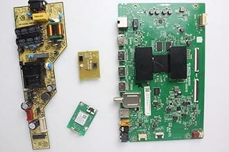 Lutema Television Repair Kit for TCL 55S433 with TV Main Board + Power Supply + TCon + Cables