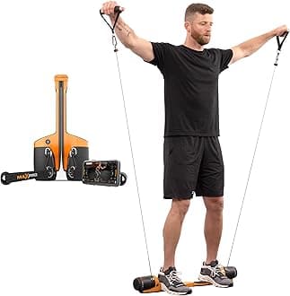 Portable Smart Cable Gym | As Seen on Shark Tank | All-in-One Machine with Bluetooth and Free APP | Exercise Anywhere - Outdoors, Camping, Travel | 5-300lbs Resistance | Sport Orange