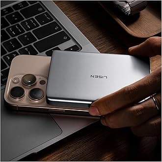 0.5‘’ Ultra Slim MagSafe Portable Charger,10000mAh Wireless Card Slim MagSafe Battery Pack iPhone 17 Air Accessories,Magnetic Power Bank for iPhone 17 Pro Max Plus Air/16/15/14/13/12，GlacierGray