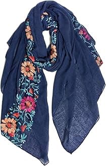 Stylish Scarves for Women Lightweight Fashion Lace Printed Wrap Scarfs Shawl for Dress