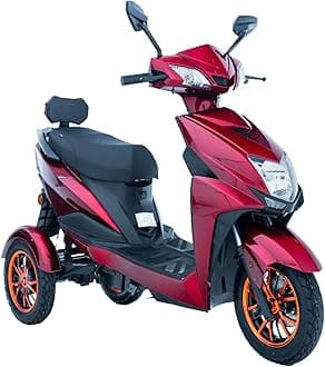 Green Power Three Wheeled Electric Mobility Scooter (Red)