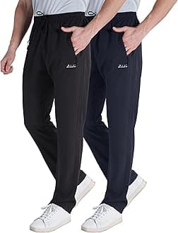 Clothin Mens Workout Athletic Pants Elastic-Waist Drawstring Pants for Sport Exercise Travel,Quick-Dry,Stretchy
