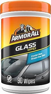 Car Glass Wipes by Armor All, Auto Glass Cleaner for Film and Grime, 90 Count