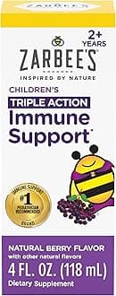 Naturals Children's Black Elderberry Syrup for Immune Support* with Real Elderberry, Vitamin C, and Zinc, 4 Ounce Bottle