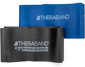 Resistance Band Set, Professional Latex Elastic Bands for Upper & Lower Body & Core Exercise, Physical Therapy, Lower Pilates, At-Home Workouts, and Rehab, 5 Foot, Blue & Black, Advanced