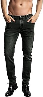 ZLZ Jeans Pants Slim Fit, Younger-Looking Fashionable Colorful Comfy Stretch Jeans Pants for Men, Skinny Jeans Stretch Fit …