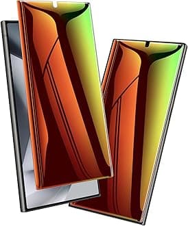 Fotbor for Samsung Galaxy S24 Ultra Privacy Screen Protector, 2 Pack Colorful Gradient Anti-Spy Anti-Blue Light Full Adhesive Film, Quick Fingerprint Unlock Sensitive Touch Anti-Scratch 6.8"