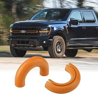 Tow Hooks Covers for Ford F150 2004-2024 Bronco Base/Big Bend/Outer Banks 2021-2024 Compatible with Toyota Tundra Accessories 2017-2021 (Dark Orange)