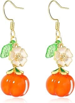 Fruit Earring Strawberry Lemon Orange Grape Cherry Raspberry Pomegranate Lightweight Trendy Drop Dangle Accessories for Women