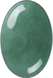 UFEEL Green Aventurine Palm Stone Crystal Natural Chakra Therapy Polished Healing Crystal Oval Pocket Gemstone for Anxiety Stress Relief