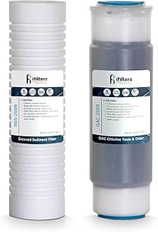 iFilters LWH-D Gen2/Version 2 OEM Replacement Filter Set - Whole House 2 Stage Sediment, Rust & CTO Filters