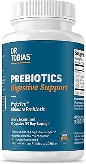 Prebiotics Digestive Support, Advanced Prebiotic Supplement for Gut Health, Immune Function & Boost for Probiotics for Women & Men, Vegan, Non-GMO, 60 Capsules, 60 Servings