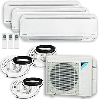 DAIKIN (3 Zone) 3MXS Multi-Zone Air Conditioner Heat Pump System with Maxwell 15 ft. Installation Kit + Wall Bracket (9000 + 9000 + 9000 BTU)