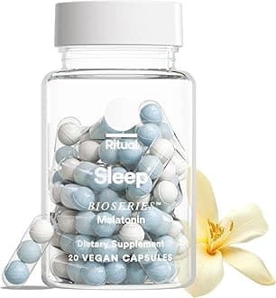 Sleep Melatonin 5mg - Sleep Aid Supplement - BioSeries Time Released Capsules Designed for All Night* Sleep Support for Adults - Vegan - Drug-Free - Vanilla - 20 Capsules - 20 Servings